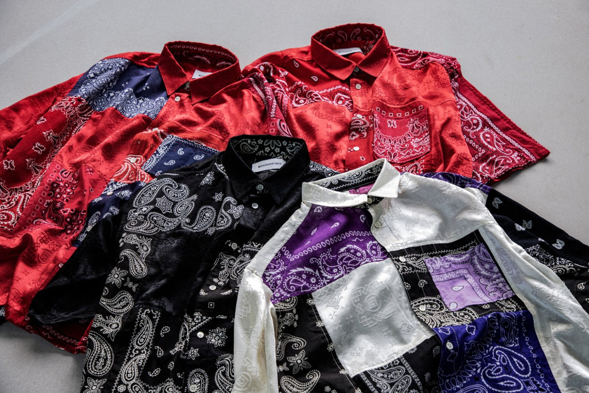MIYAGIHIDETAKA REMIXES CLOT’S SILK ROYALE PRINT FOR A FOUR-PIECE CAPSULE COLLECTION OF SHIRTS