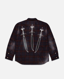 Arab Sword Flannel Shirt (Red)