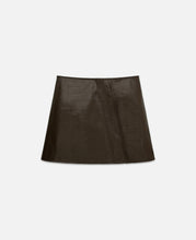 Womens Pu Skirt (Brown)