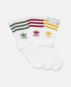 Mid Cut Crew Socks (White)