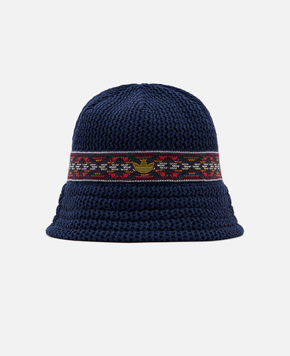 Knit Bucket Hat (Navy)