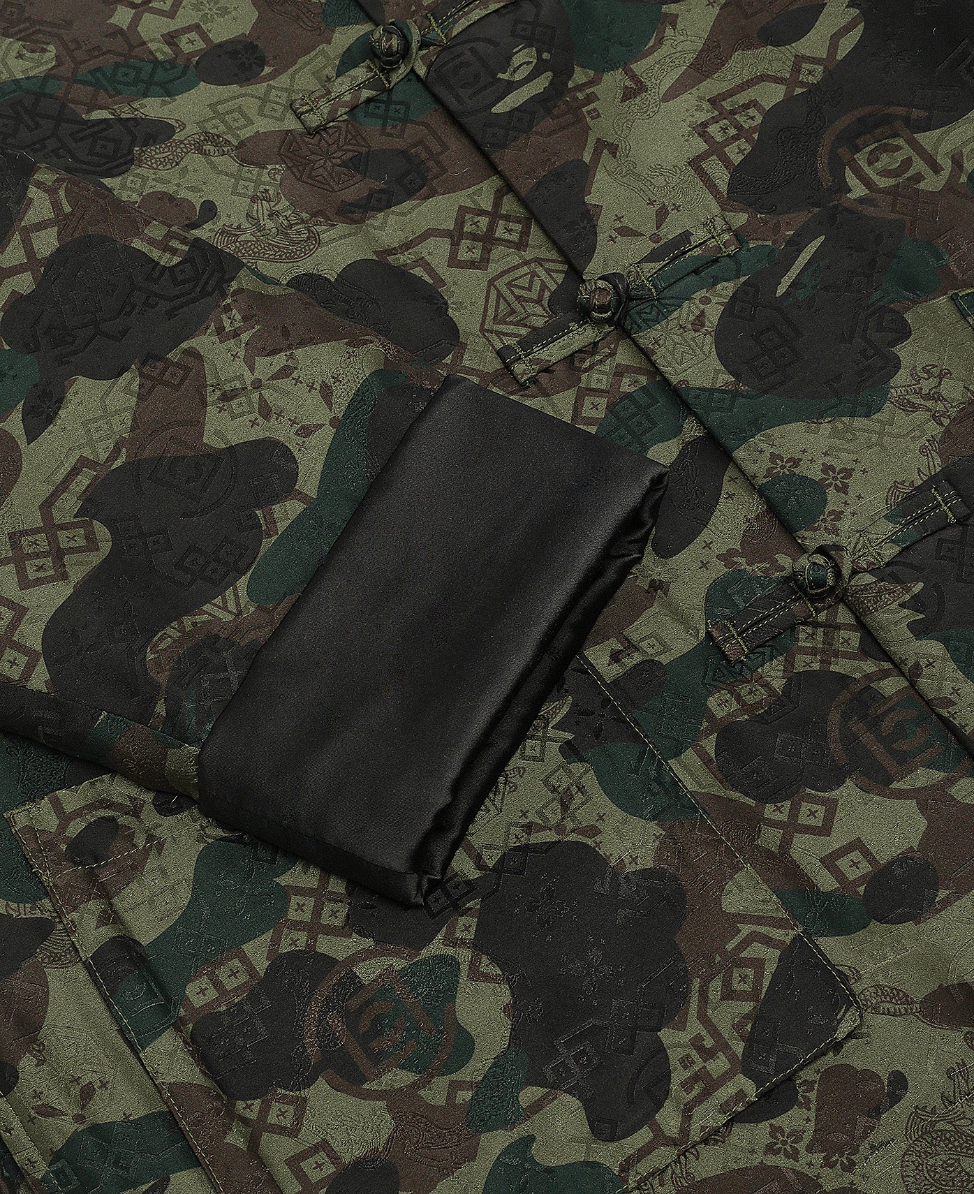 Chinese Silk Padded Jacket (Green)