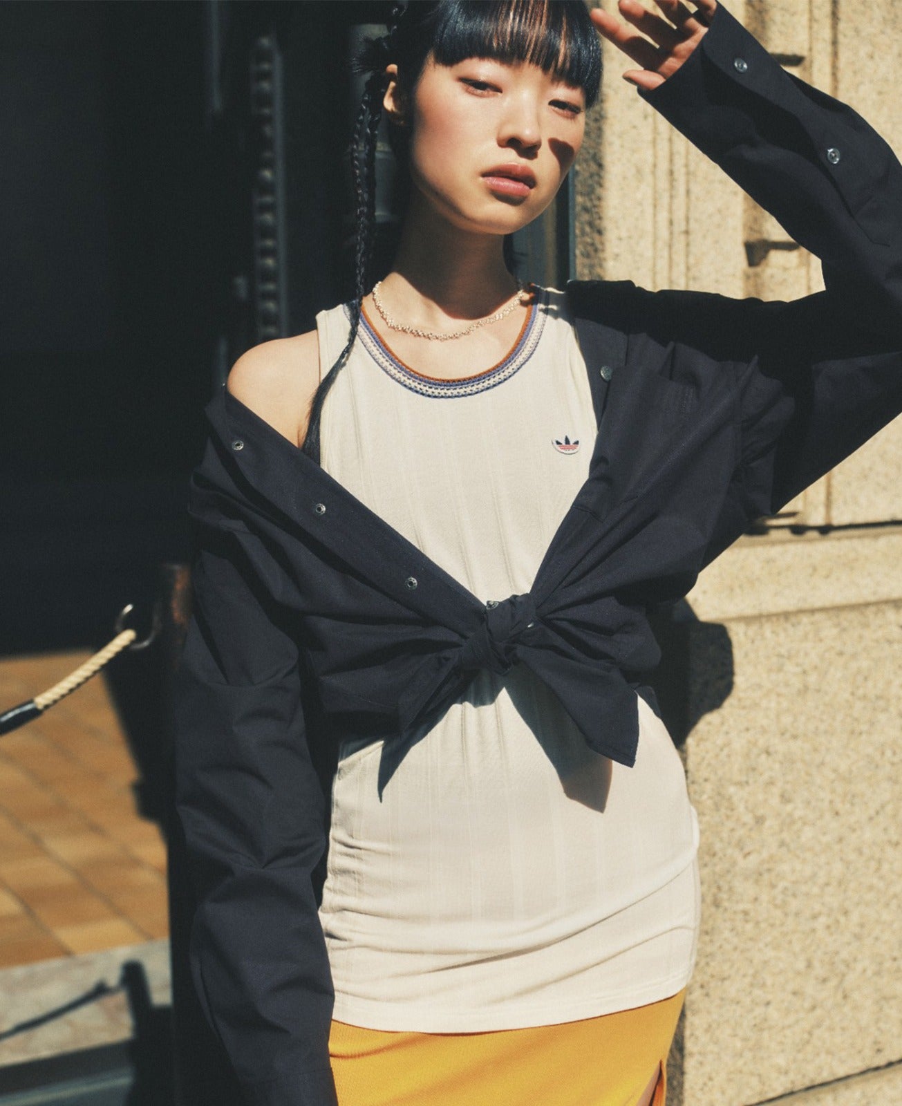 Knit Collar Tank (Cream)