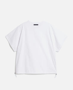 Poplin Pullover Long-sleeve Top (White)