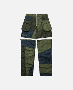 Detachable Patchwork Cargo Pants (Khaki)