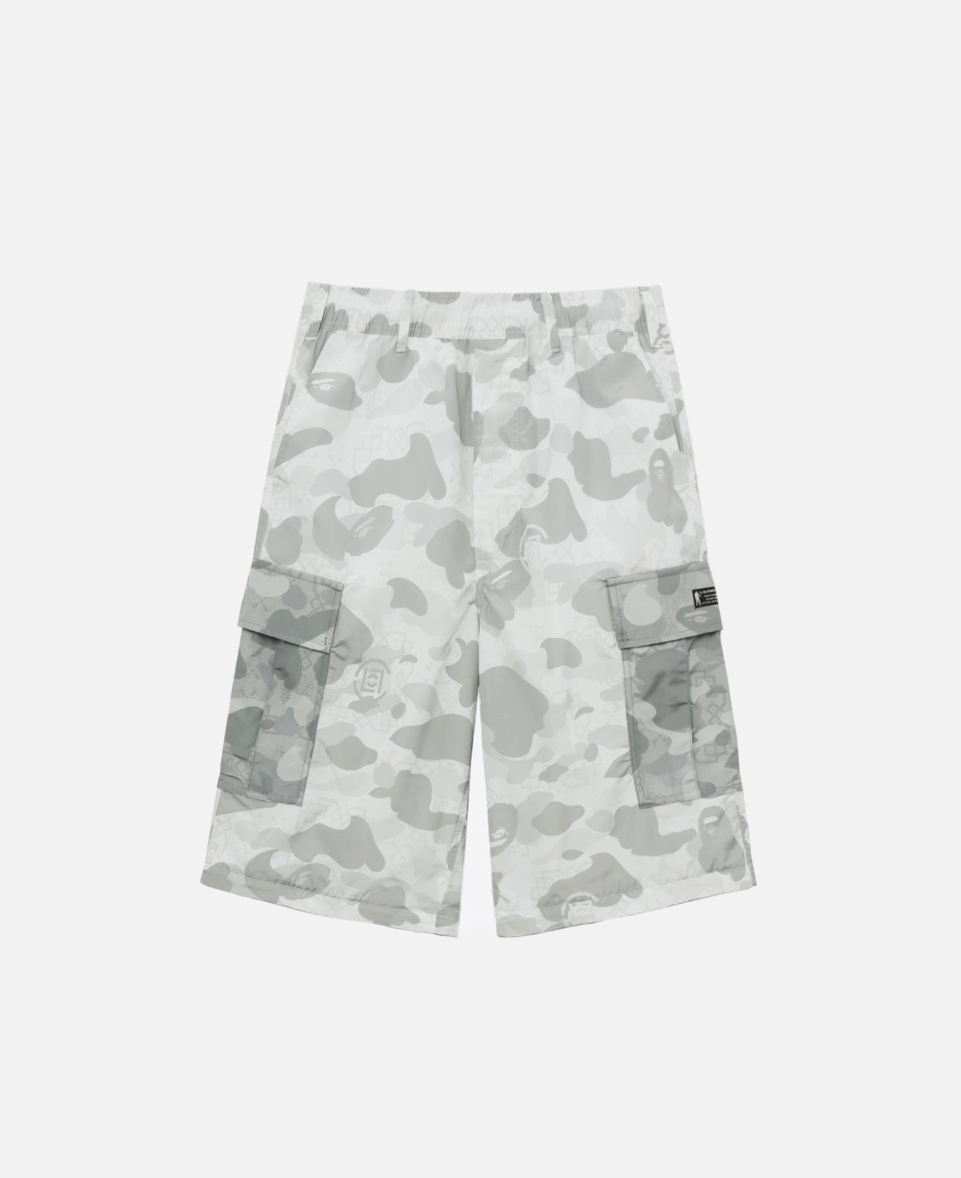 Camo Detachable Relaxed Fit Cargo Pants (Grey)