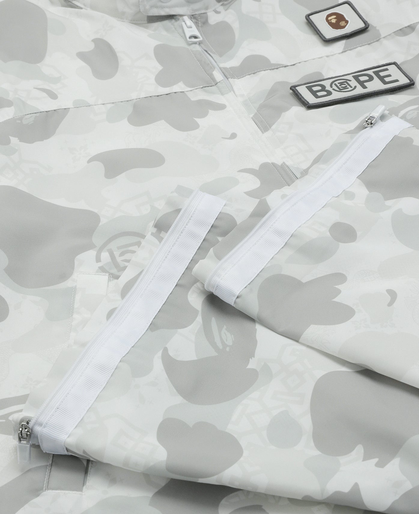 Camo Sleeve Detachable Rain Jacket (Grey)