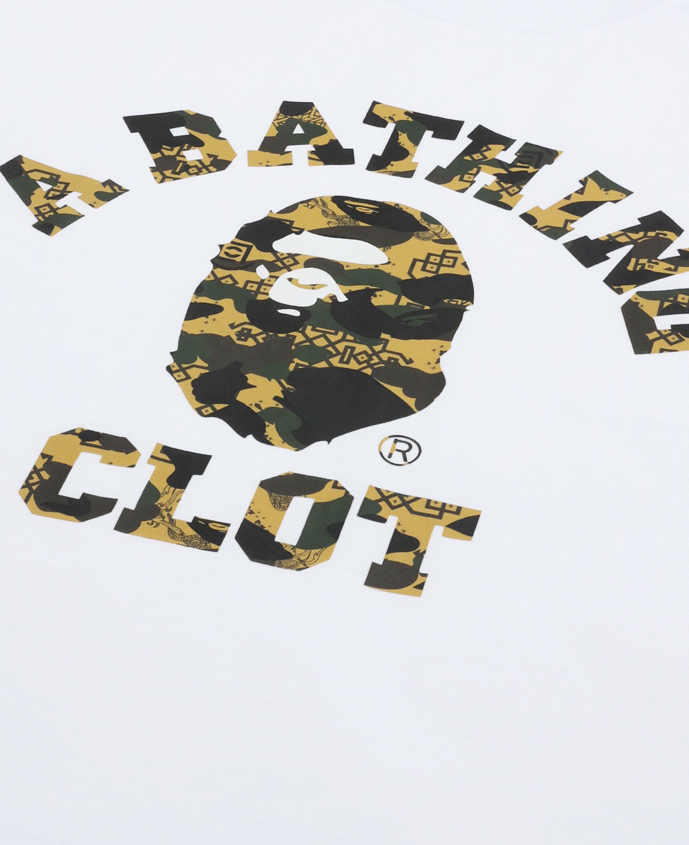 College Relaxed Fit  T-Shirt (White)