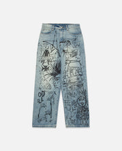 Scribble Denim Pants (Blue)