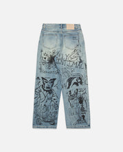 Scribble Denim Pants (Blue)