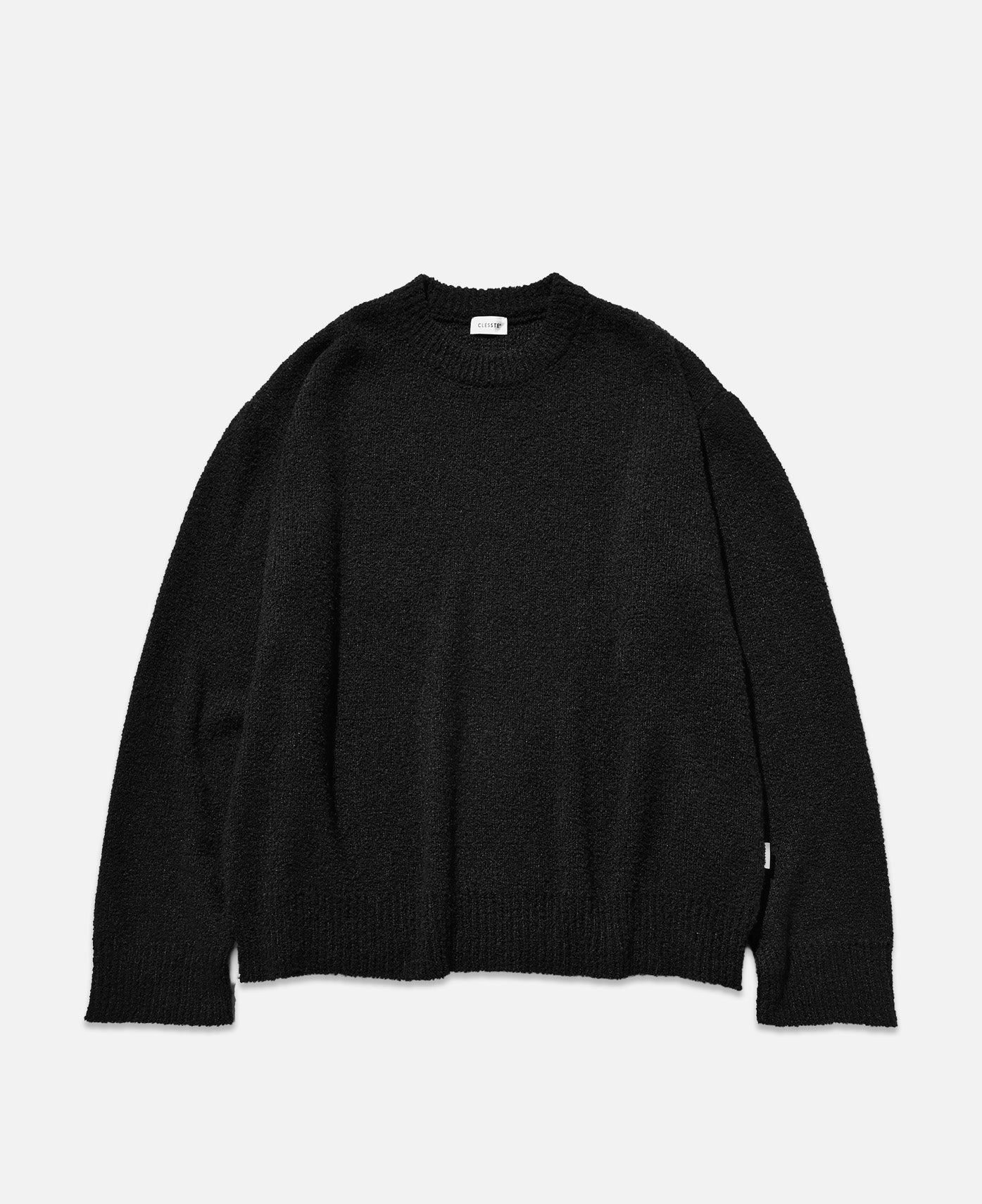 Slub Pile Knit Pullover (Black)