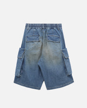 Vintage Dyed Selvedge Denim City Military Half Pants (Indigo)