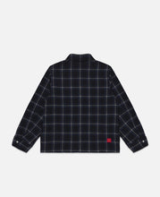 Kids Checked Chinese Jacket (Navy)