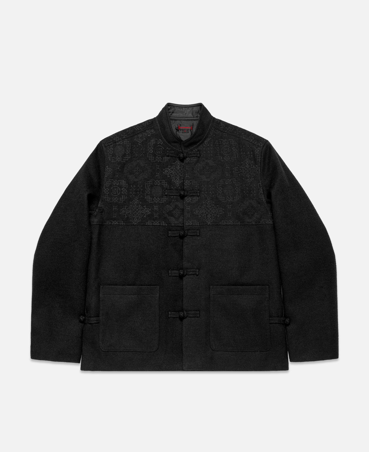 Embroidered Chinese Shirt (Black)