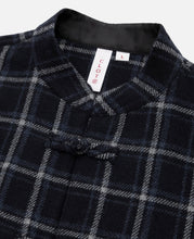 Chinese Checked Jacquard Shirt (Navy)