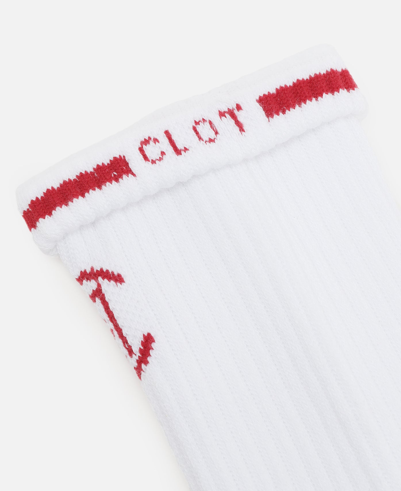 CLOT Jacquard Logo Socks (White)