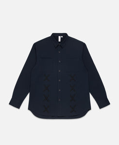 Crisscrossed Shirt (Navy)