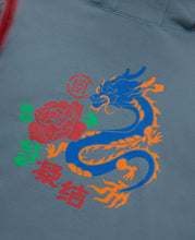 Enamel Dragon Print Hoodie (Blue)