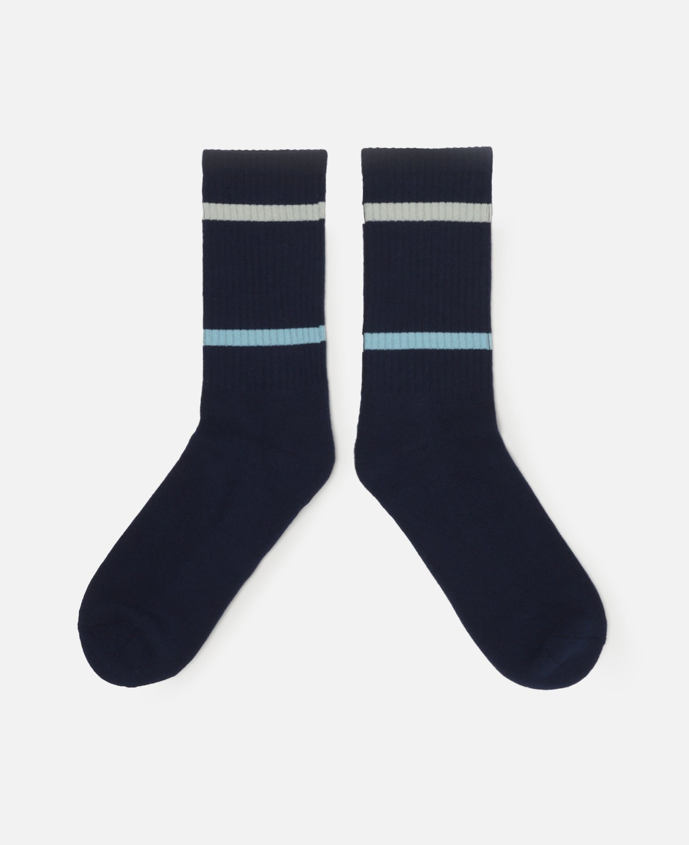 Ethnic Pattern Socks (White/Navy)