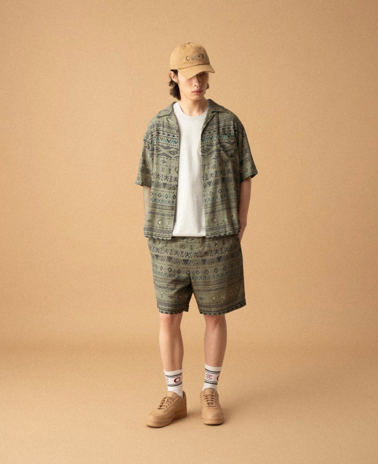 Hawaiian Tribal Shirt (Beige)