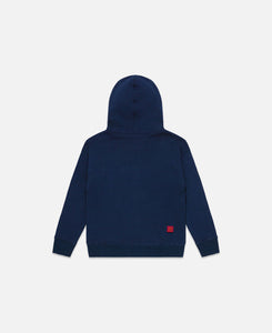 Kids Leslie Anita College Zip Up Hoodie (Navy)