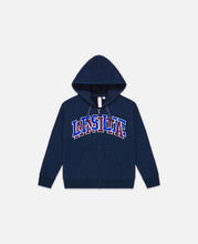 Kids Leslie Anita College Zip Up Hoodie (Navy)