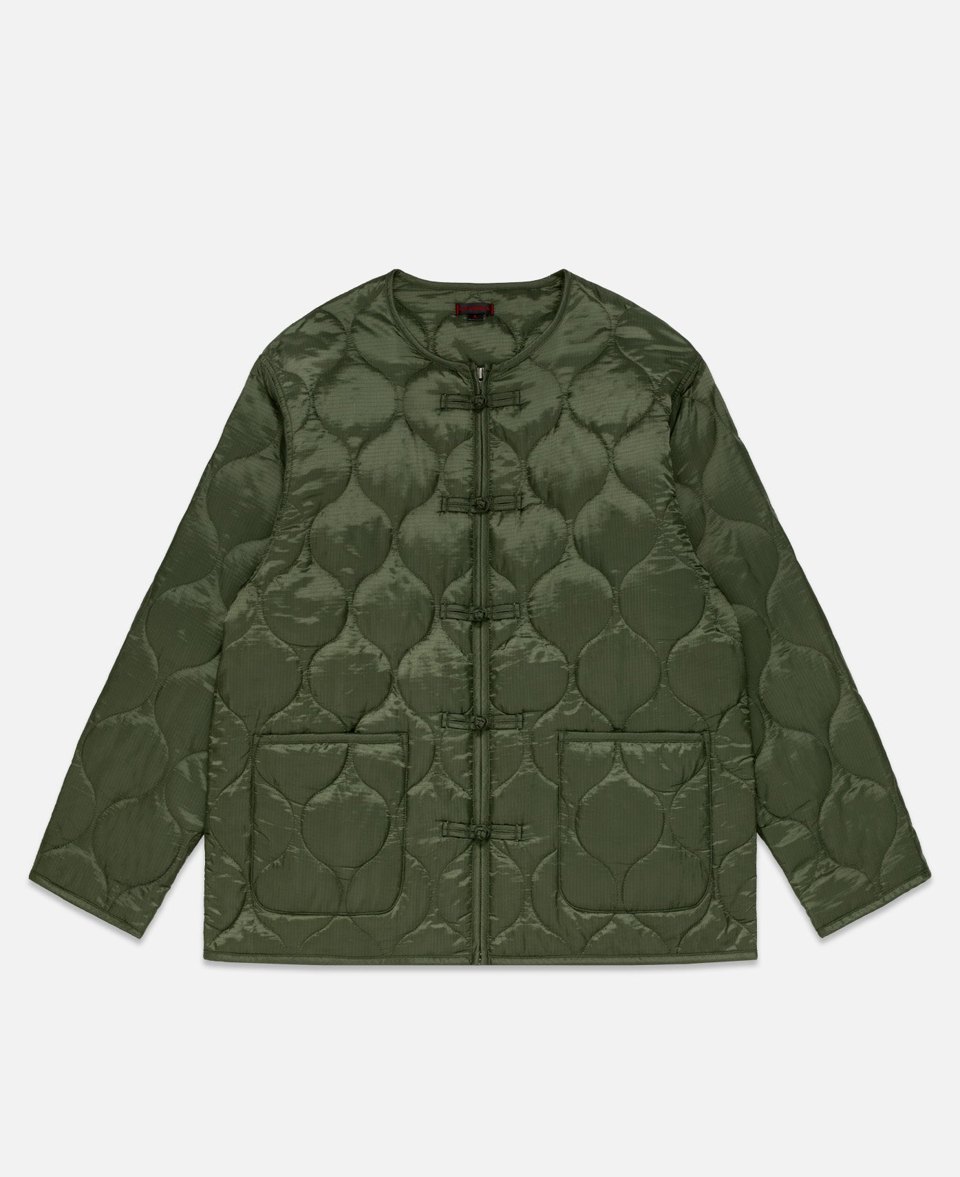 Quilted Chinese Jacket (Olive)