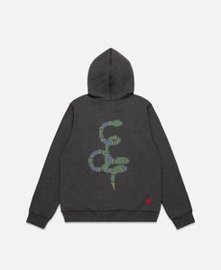 Snake Print Hoodie (Charcoal)