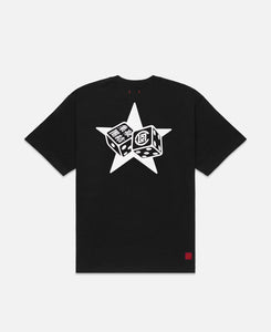 Star Print "Every Choice Is Right" T-Shirt (Black)