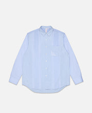 Striped Panel Shirt (Blue)