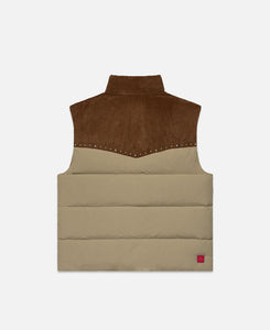 Studded Down Gilet (Beige)