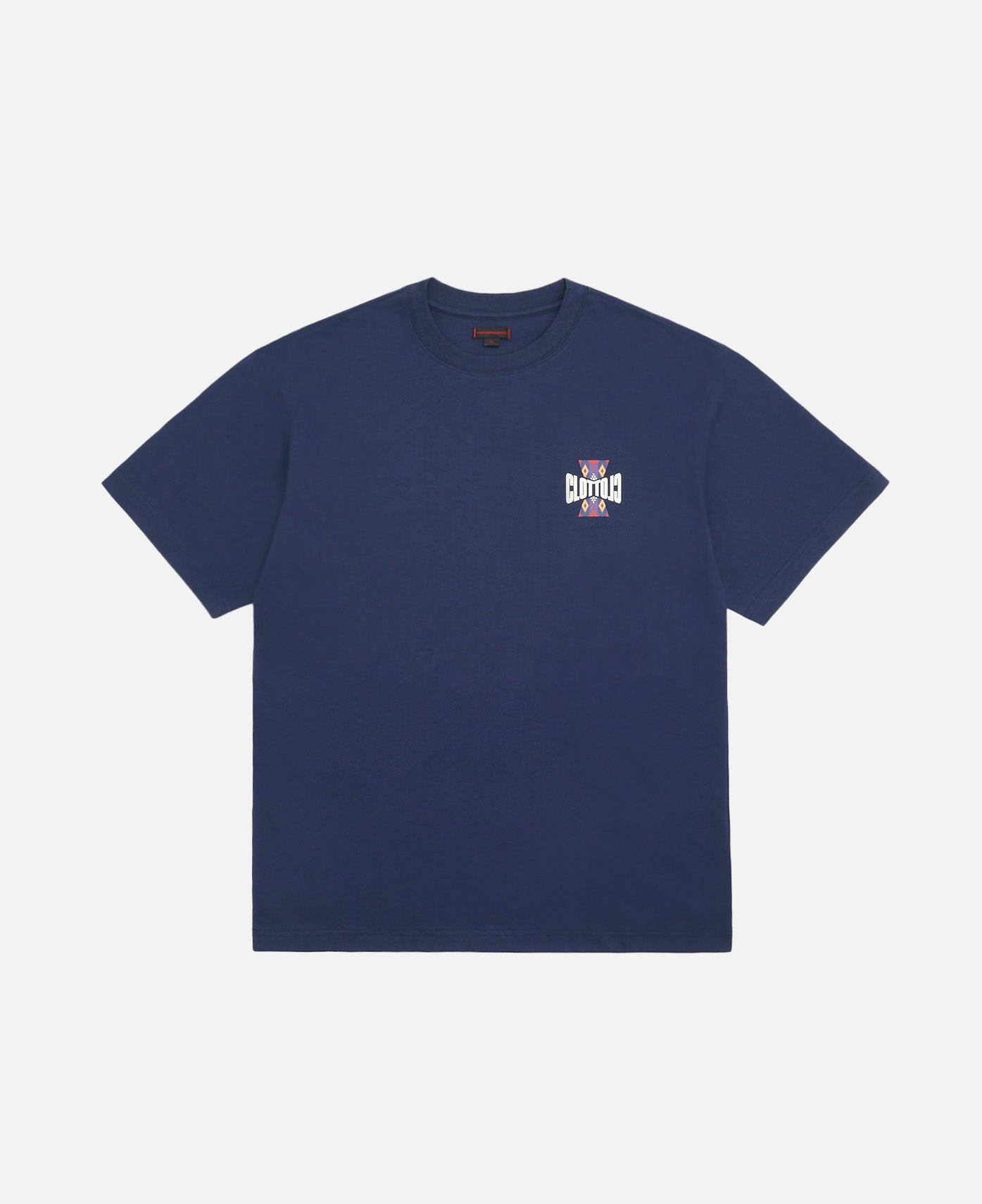 Trapezoid Pattern T-Shirt (Navy)