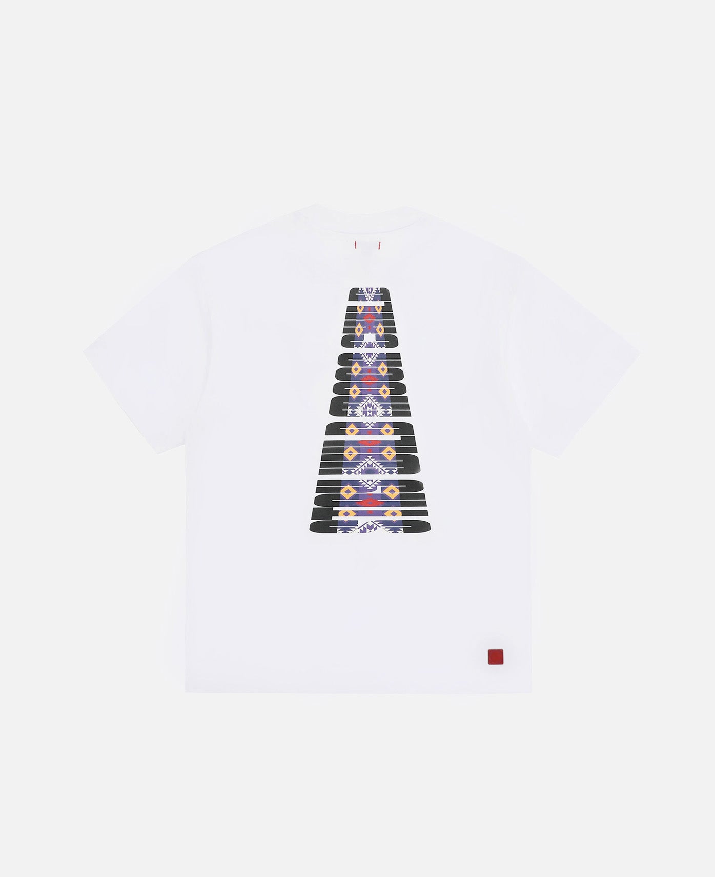 Trapezoid Pattern T-Shirt (White)