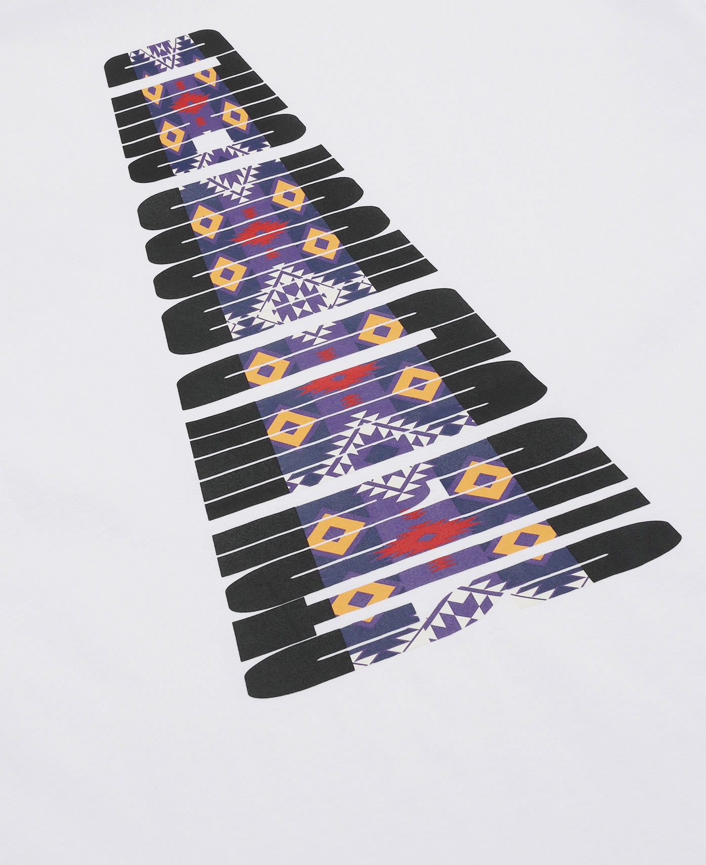 Trapezoid Pattern T-Shirt (White)