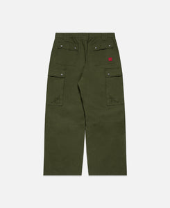 Wide Cargo Pants (Olive)