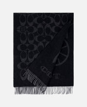 Coach Clot Reversible Horse And Carriage Oversized Muffler (Black)