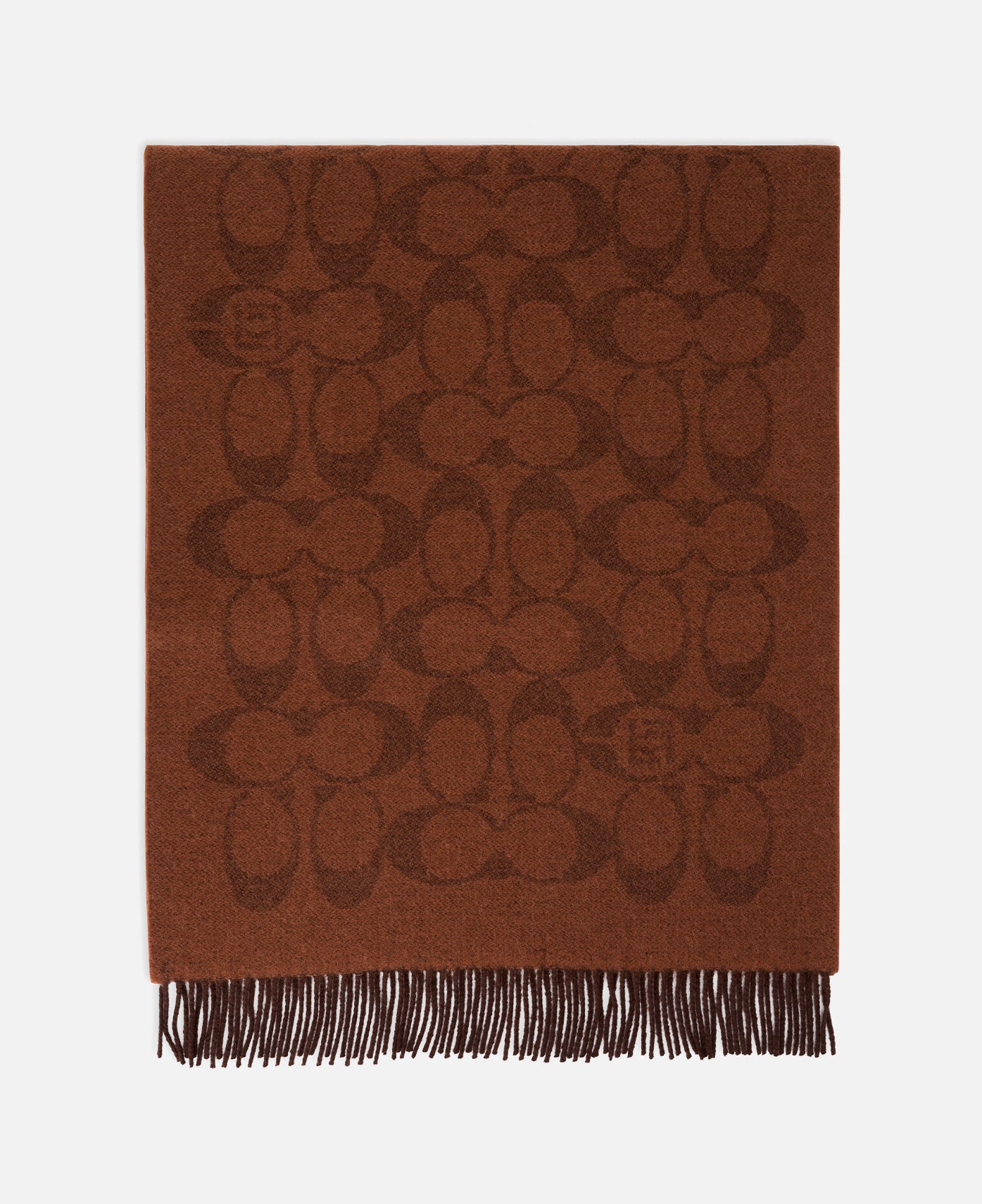 Coach Clot Reversible Horse And Carriage Oversized Muffler (Brown)