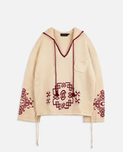 Coach Clot Relaxed Intarsia Hoodie (Beige)