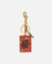 Coach Clot Mahjong Tile Bag Charm (Brown)