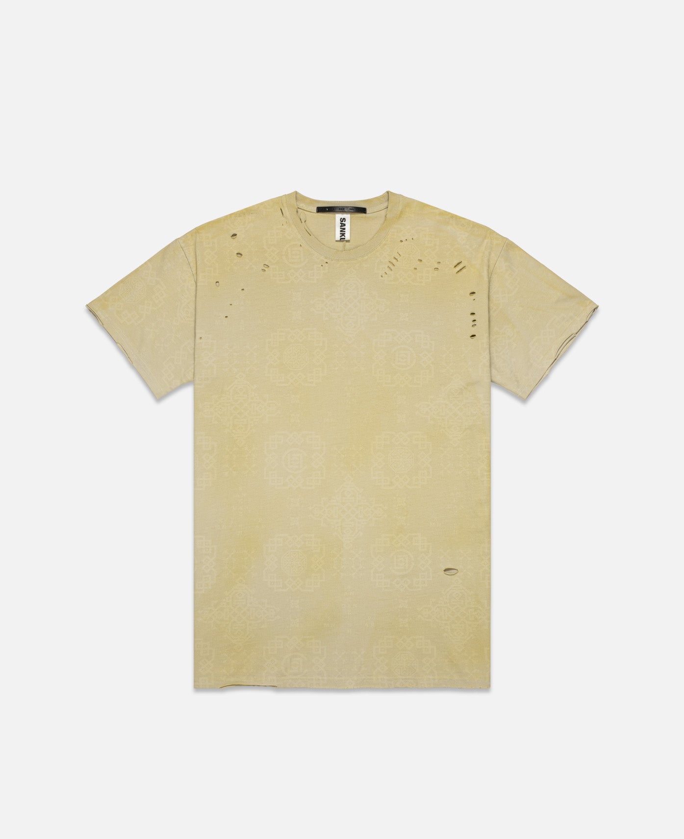 Oversized Print T-Shirt (Beige)