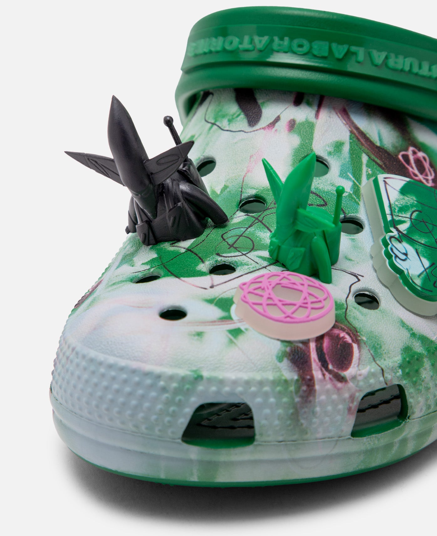 Futura Laboratories Pointman Jibbitz Charms (Black/Green)