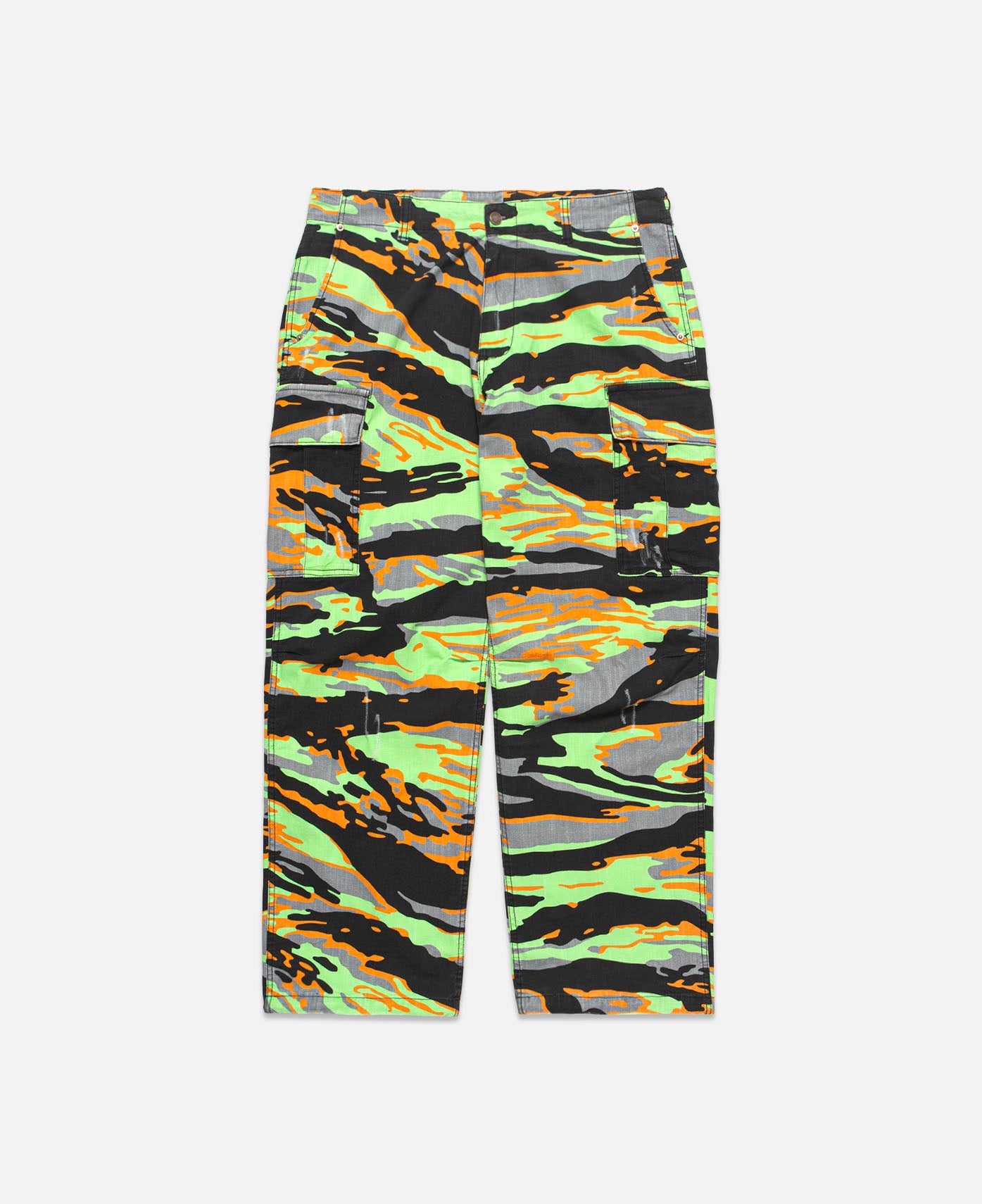 Unisex Printed Cargo Pants (Green)