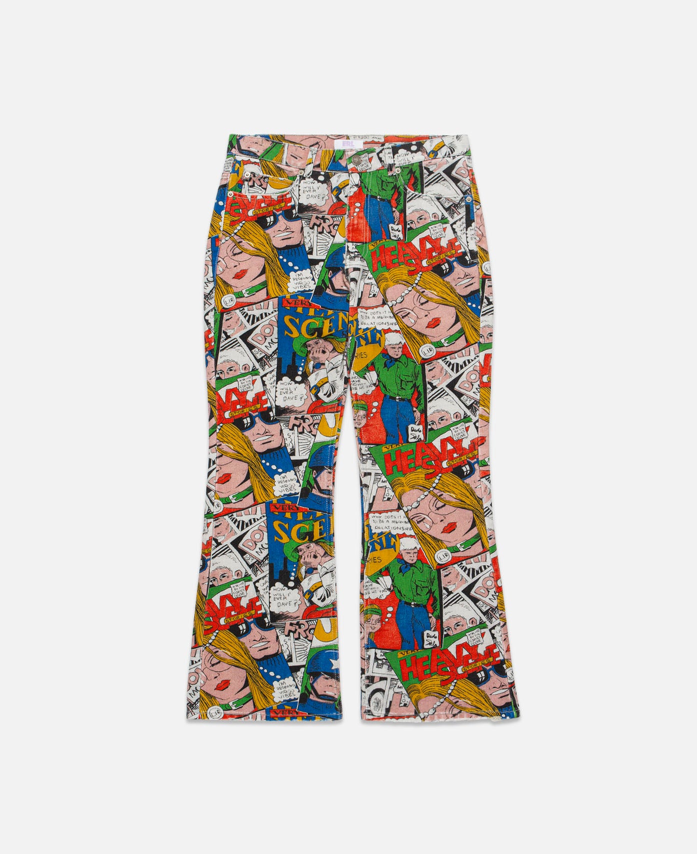 Unisex Printed Denim Pants (Multi)