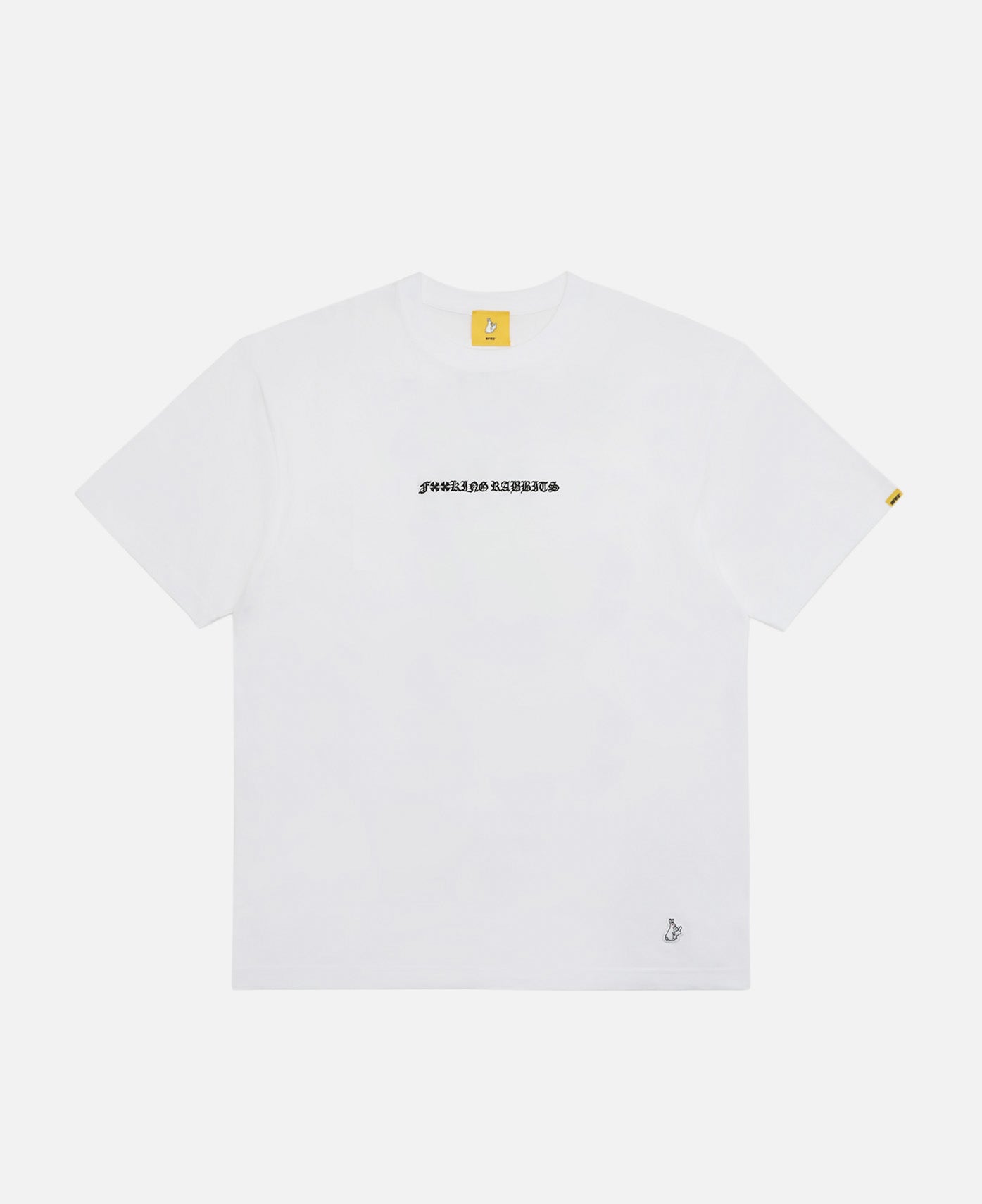 Embroidery Carrot Rabbit T-Shirt (White)