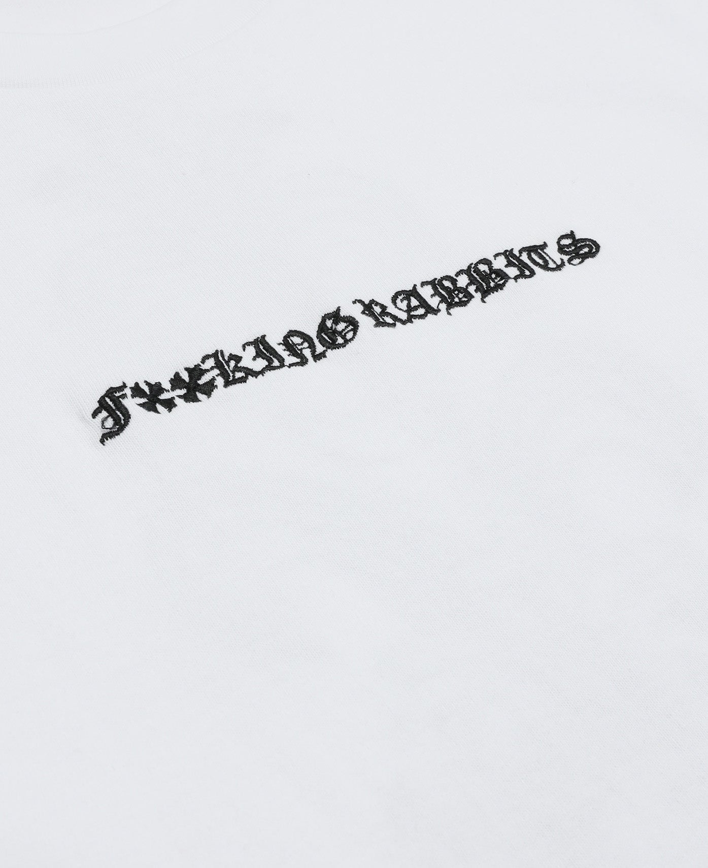 Embroidery Carrot Rabbit T-Shirt (White)