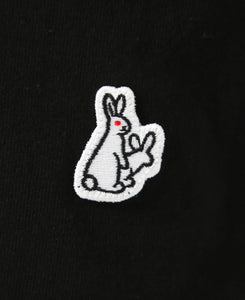 Rabbit Maria Embroidery T-Shirt (Black)