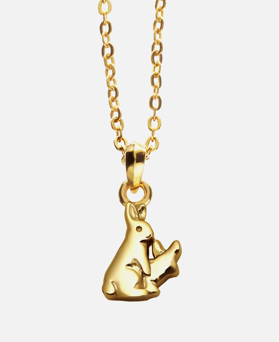 Rabbits Icon Necklace (Gold)