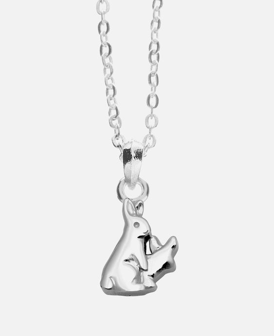 Rabbits Icon Necklace (Silver)