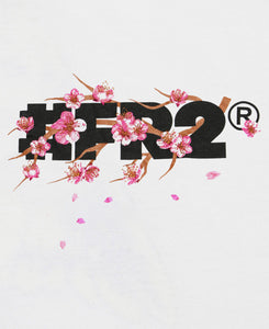 Sakura Embroidery #FR2 Logo T-Shirt (White)