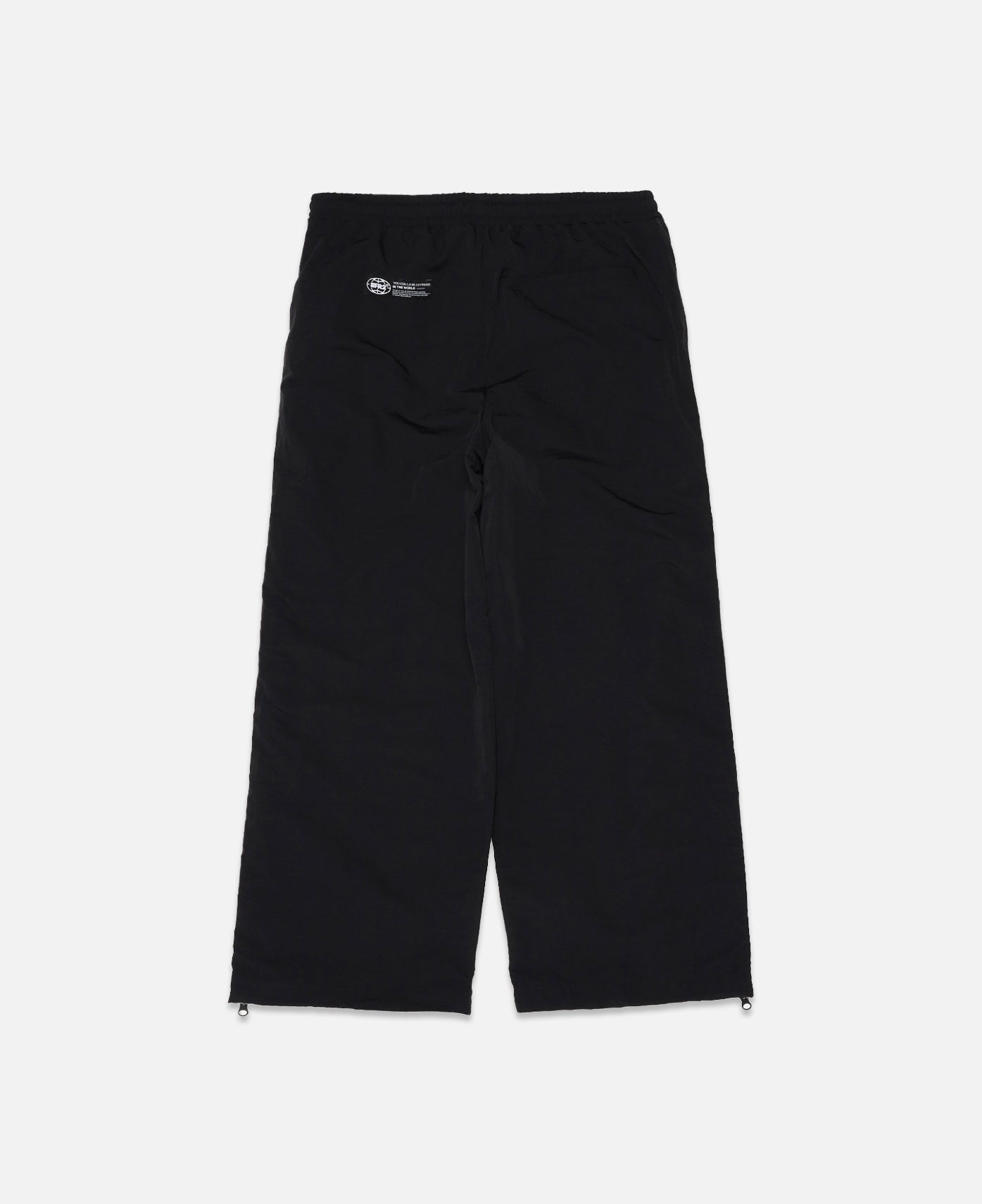 Switching Nylon Wide Pants (Black)